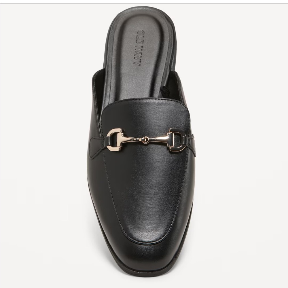 Old Navy Faux-Leather Loafer Mule Shoes